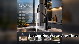 Instant-heating electric hot-water taps and tankless electric water heater taps suitable for kitchen