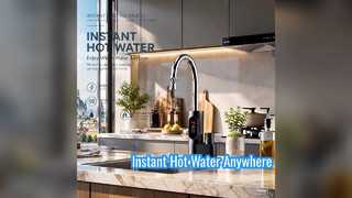 Electric water valves, instant-heating electric faucets, and instant-hot water valves