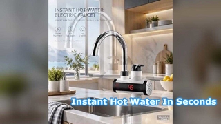Tankless heated tap, 3300W power, heats water in 3–5 seconds, suitable for kitchens, balconies, bath