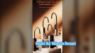LED Temperature Display Electric Heating Faucet with 3400W Power for 24 Hour On Demand Hot Water