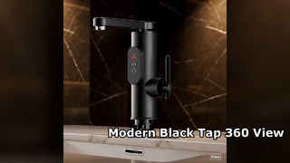 Modern Black Bathroom Tap 360 View European Style Design